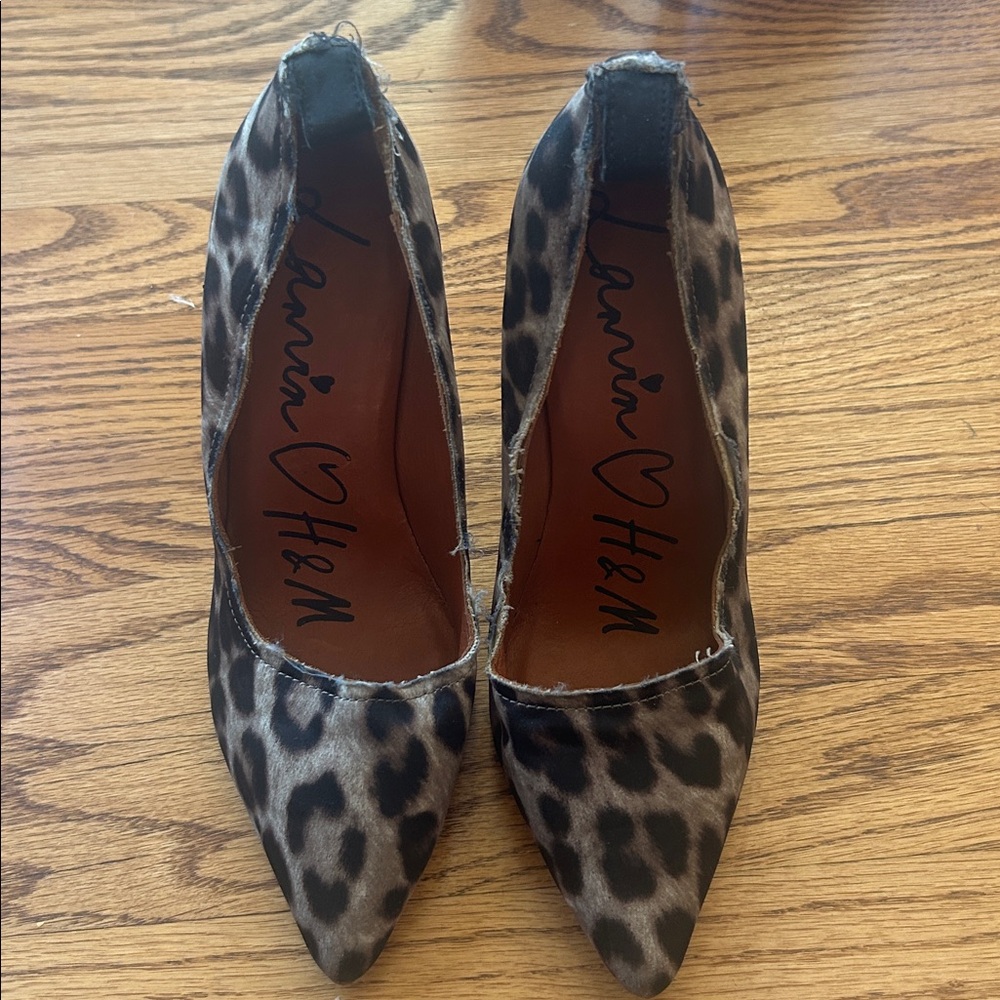 Lanvin for H&M Leopard Print Heels Size 8